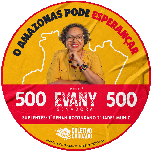 Selo de campanha da Prof.ª Evany para Senadora — 500